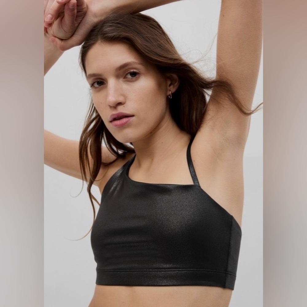 GAP Fit PowerShine Black Shimmer Sports Bra & Leggings Set